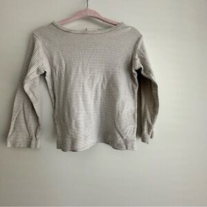 Carter's Gray Striped Long Sleeve Tee 18M